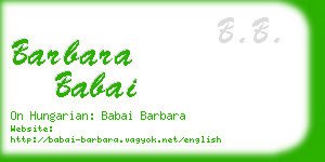 barbara babai business card